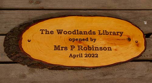 Rustic OPening Plaque