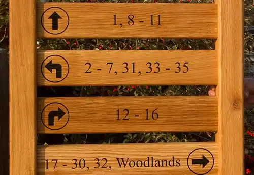 This sign has been treated with Devon Oil Iroko Wood Ladder Sign
