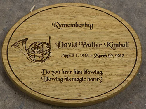 Odden oval memorial plaque