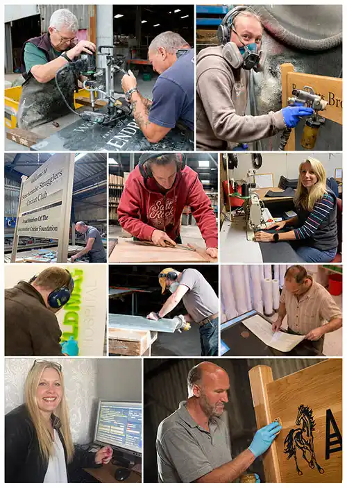 Sign Makers working Sign Makers working at The Sign Maker!