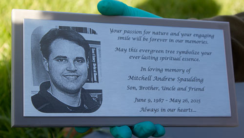 Stainless Steel Memorial Plaque with a Photo