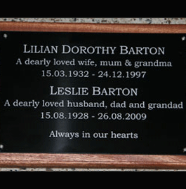 Black Aluminum Plaque with Backing