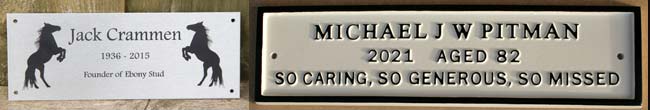 Metal Memorials with Raised or Engraved Letters