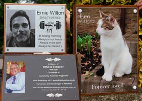 Photo memorials are available in a number of different materials.