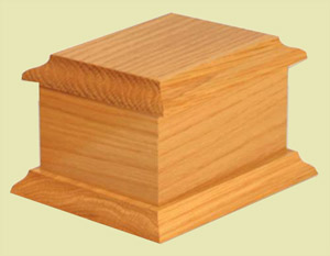 Small wooden urn