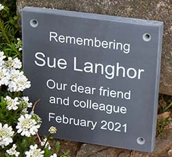 Slate memorial plaque using Welsh Blue Slate.