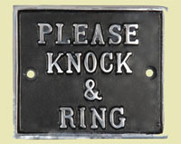 Please knock and ring