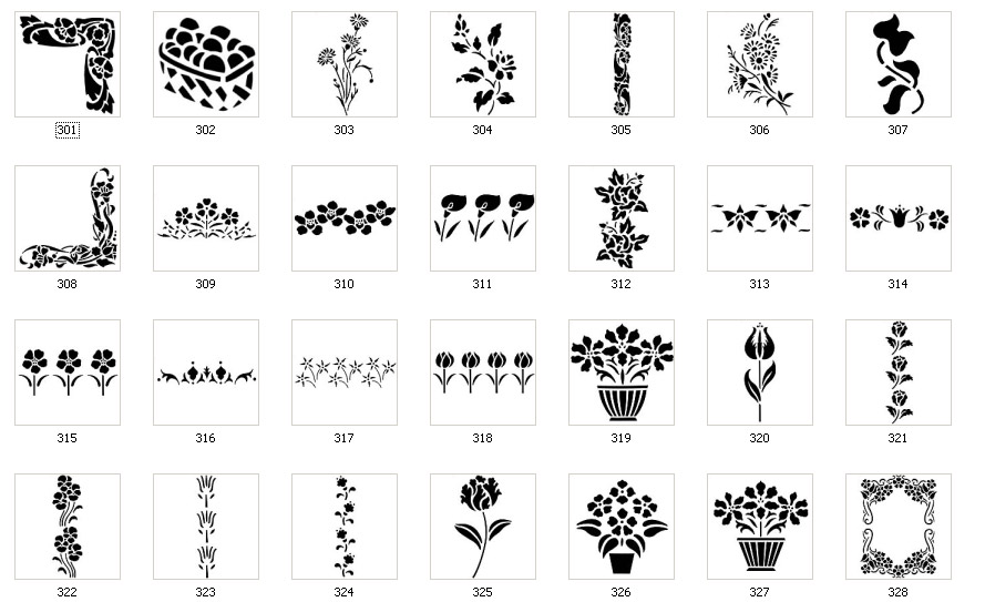 Floral Stencils