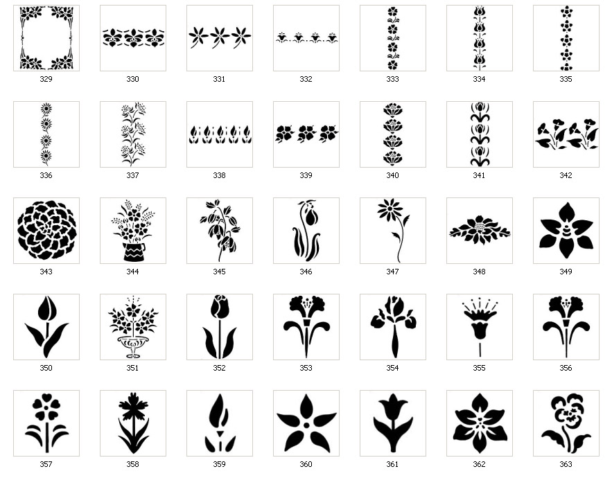 Floral Stencils