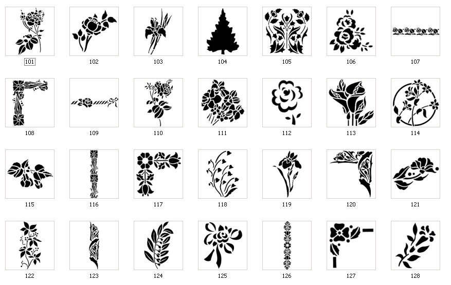 Floral Stencils