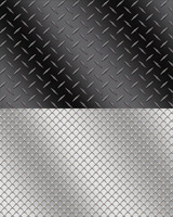 Diamond Plate, Brushed Chrome, Riveted Metal & Chrome Swirls