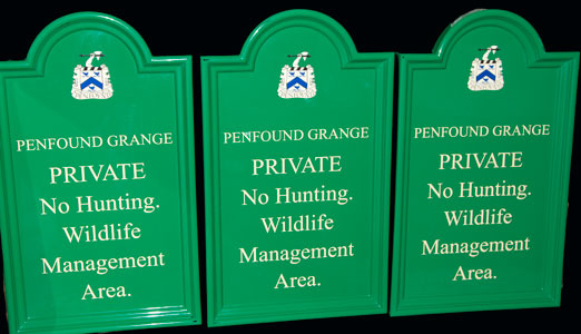 Fibreglass arch signs