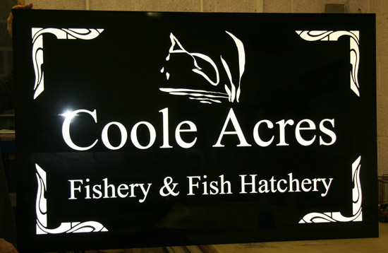 Reflective Sign Size 1000mm x 950mm on gloss black aluminium composite. ref - 1107.SV.016