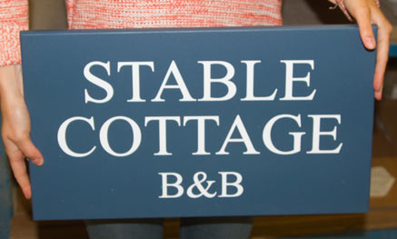 Painted Sign - Size 500mm x 300mm - Colour StiffKey Blue