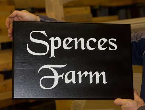 Painted Oak Sign