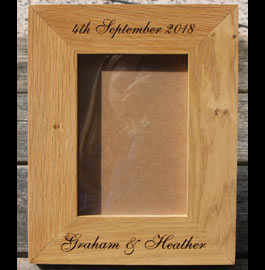 Hand made oak photo frames