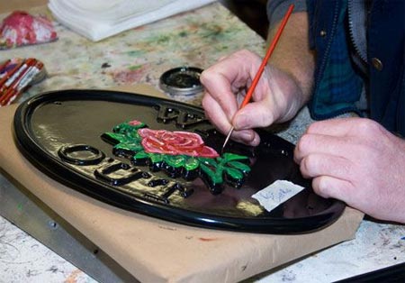 Hand Painted Cast Metal Signs