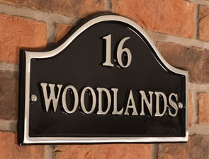 Cast aluminium house signs.