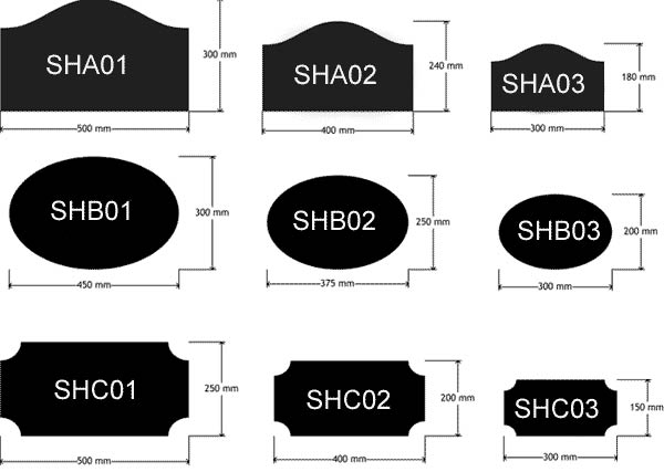 Shapes for house signs