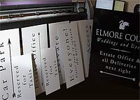 Black & white aluminium composite sign boards