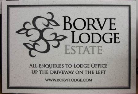 Stone like corian estate sign