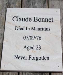 Marble corian memorial plaque