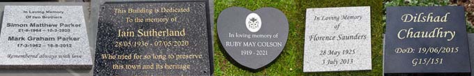 Granite Memorials
Stone Plaques & Tablets 