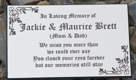 Pretty Memorial Plaque