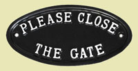 Please close the gate