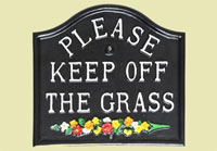 Please keep off the grass