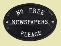 No free newspapers please