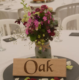 Sand blasted jars for flowers or tea lights