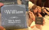 Rustic slate place name setting