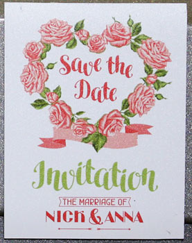 Roses Save the Date Fridge Magnet