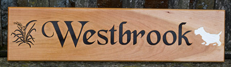 Cherry Wood Sign