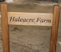 Solid Oak Entrance Sign