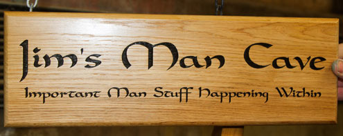 Wooden Man Cave Sign