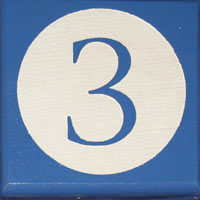 Raised Blue House Number