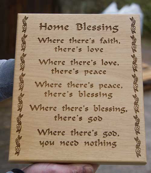 Beautiful home plaque