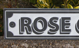 Eye-catching slate house signs