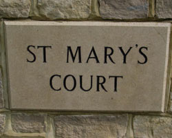 Stone Sign with Chamfered Edge