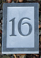 Unpainted Raised Number with Square Border