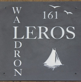 Slate sign using two standard images