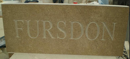 Unpainted Purbeck Sone Sign