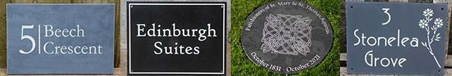 House Signs in Slate and Granite