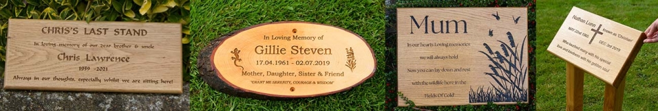 Wooden Memorials and Memorial Plaques