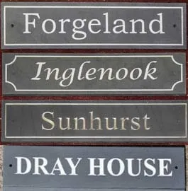 Slate House Name Plate