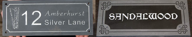 Bespoke Made To Measure Slate Signs And Slate Address Signs