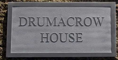 Drumacrow House Slate House Sign with Raised Lettering Slate House Sign for Drumacrow House with Raised Lettering