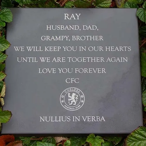 Laser Etched Slate Memorial